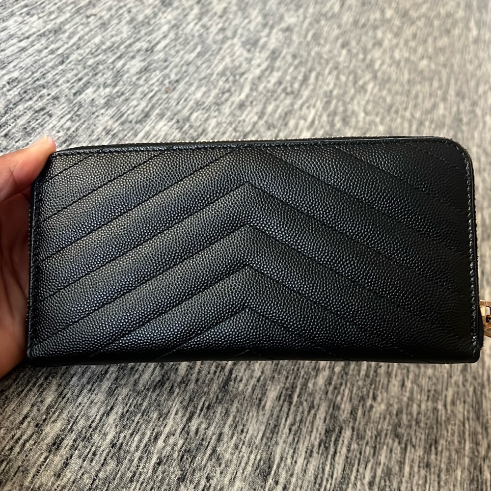 A 248 - % Authentic Ysl Zippy Long Wallet - image 2